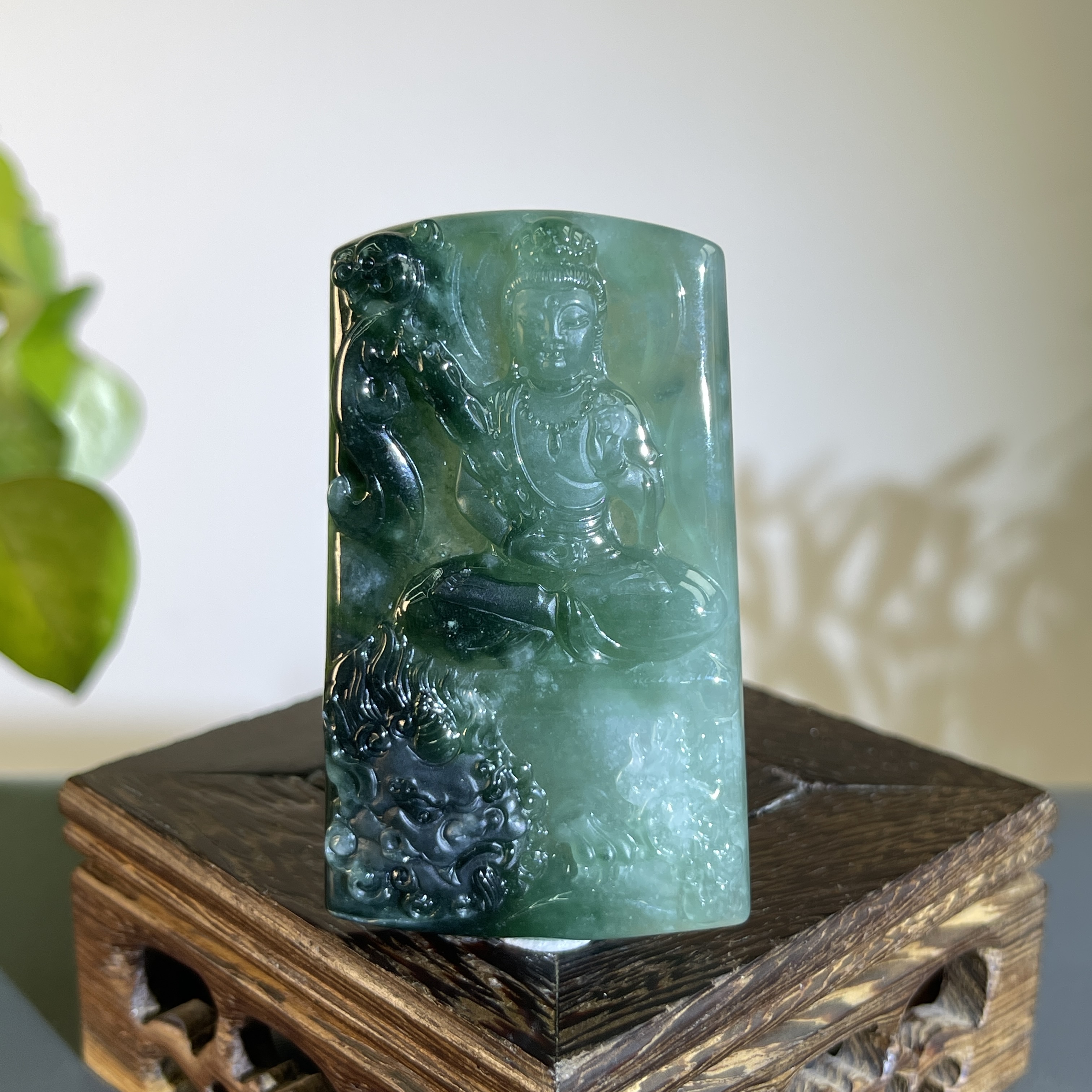 JGB31-200  天然缅甸A货翡翠  文殊