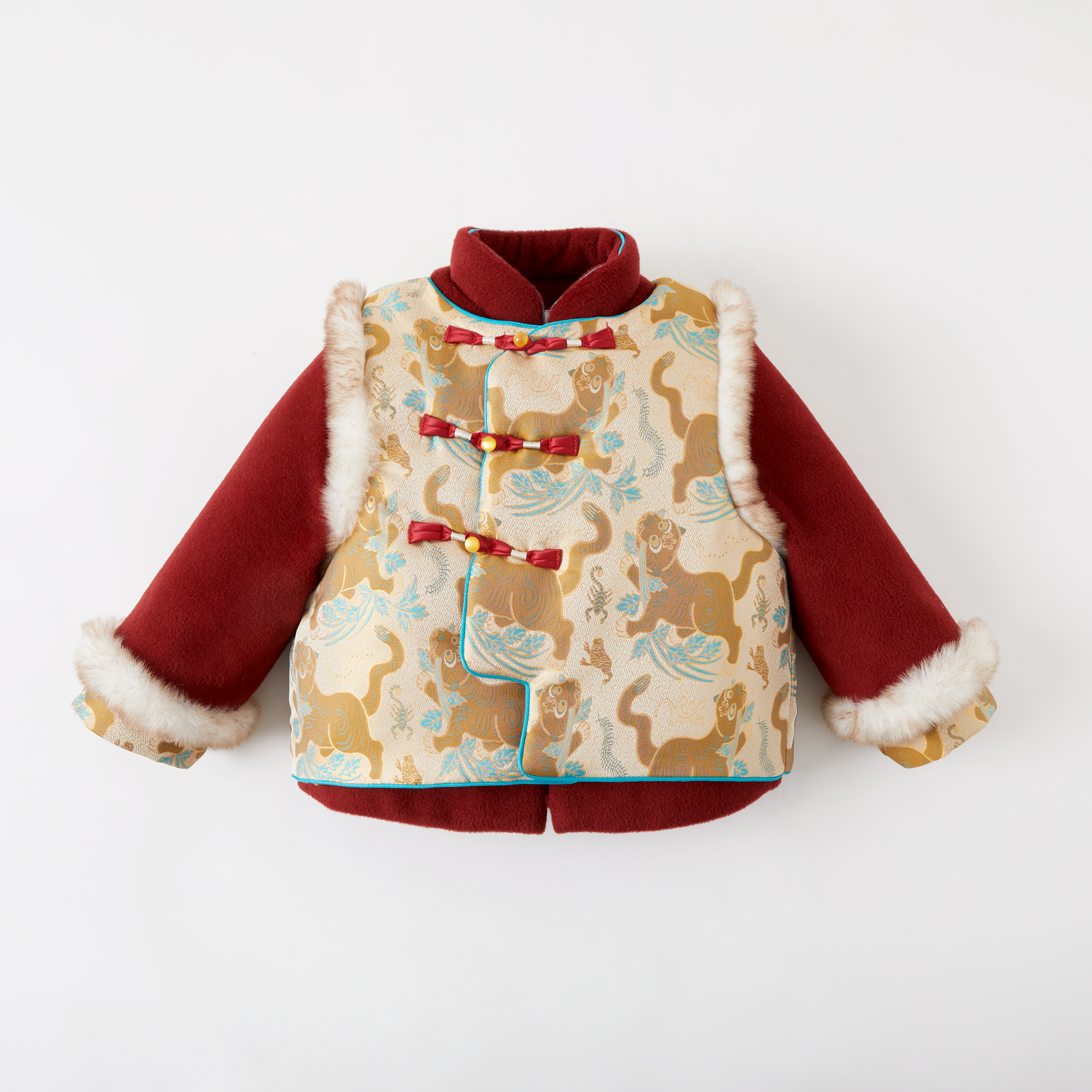 【瑞虎丰年】幂姐2026冬季儿童新中式中古风棉服套装MJD243434