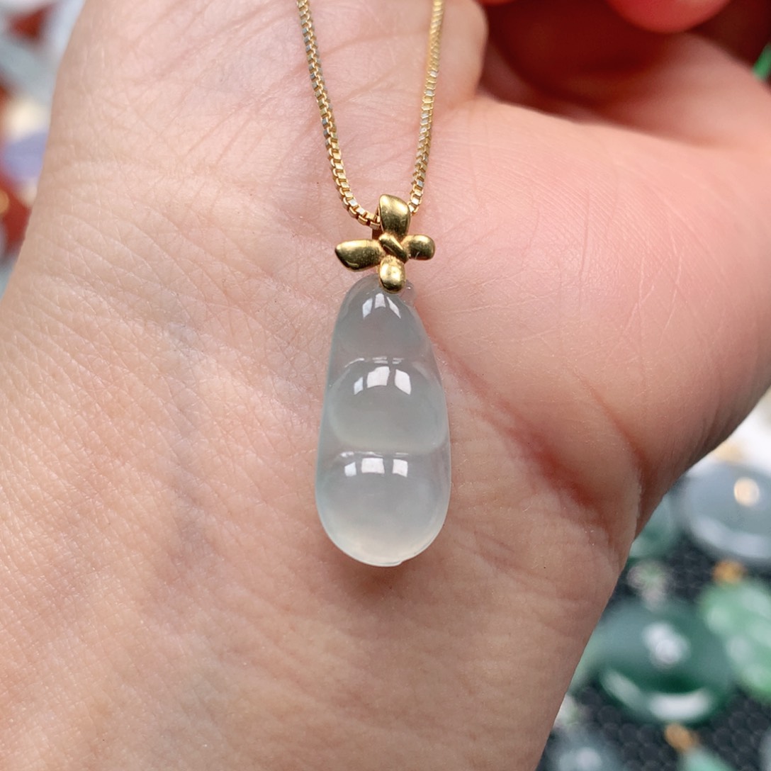 【闪购商品】翡翠吊坠(不含链)18K金镶嵌