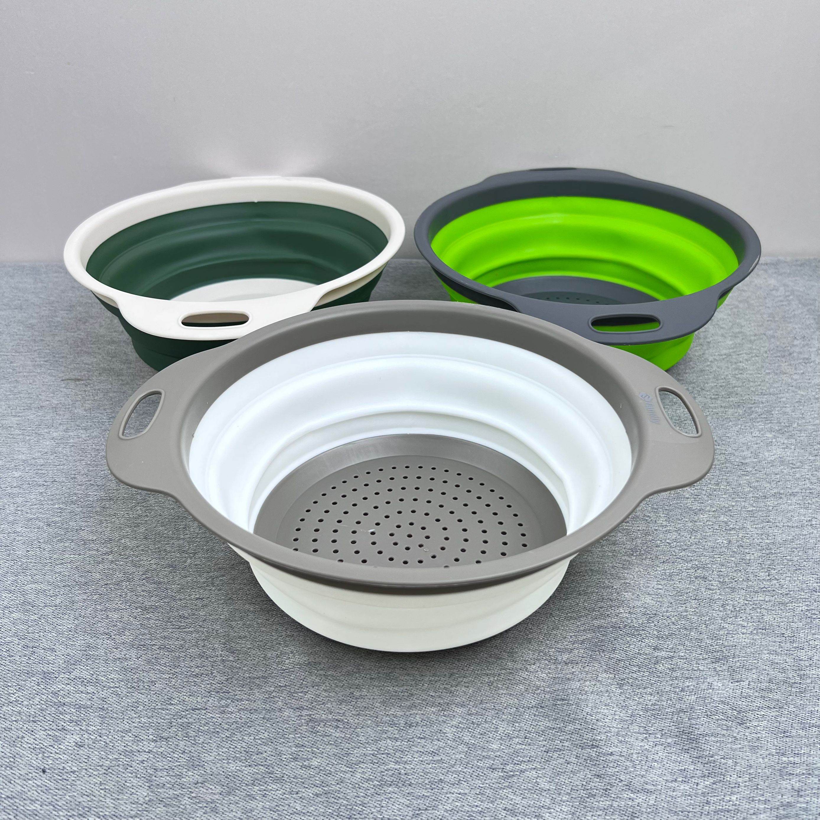 5-515 库存折叠沥水篮20*9CM颜色按顺序发瑕疵款