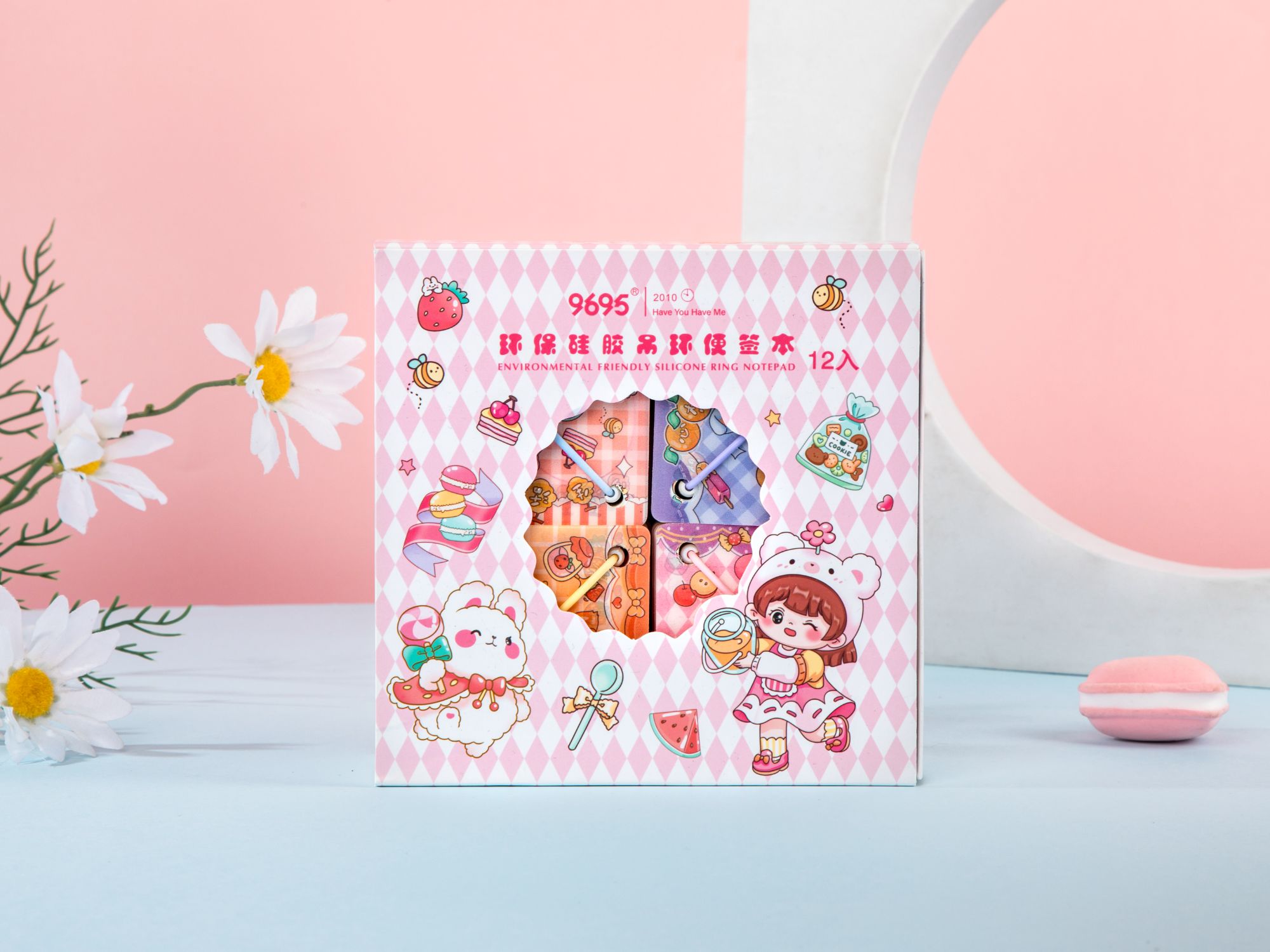 9695批发价吊环本便携便签本整盒装12本