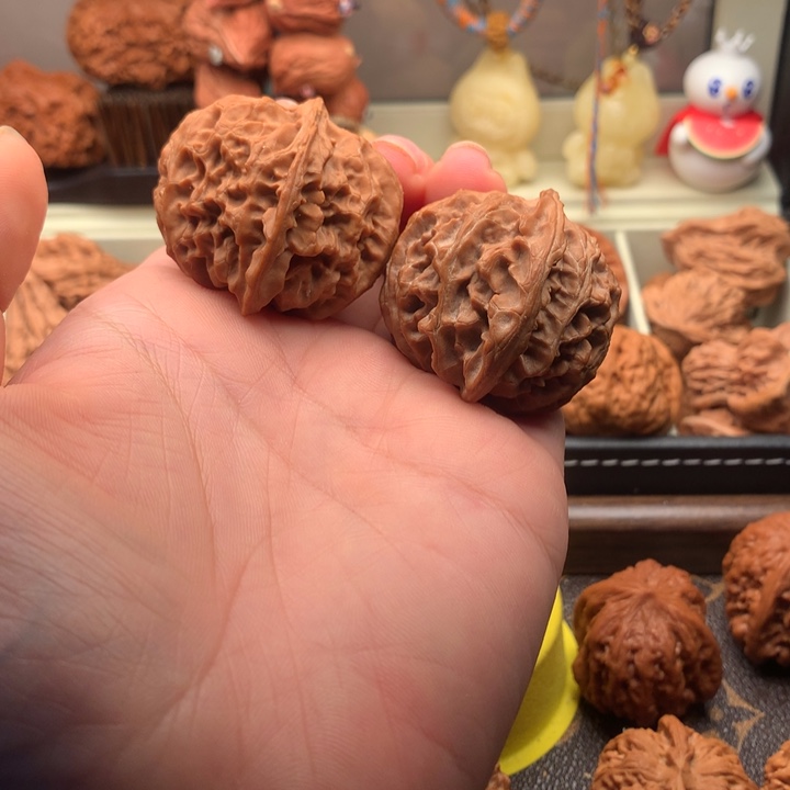 文玩核桃把件40全品苹果圆无药