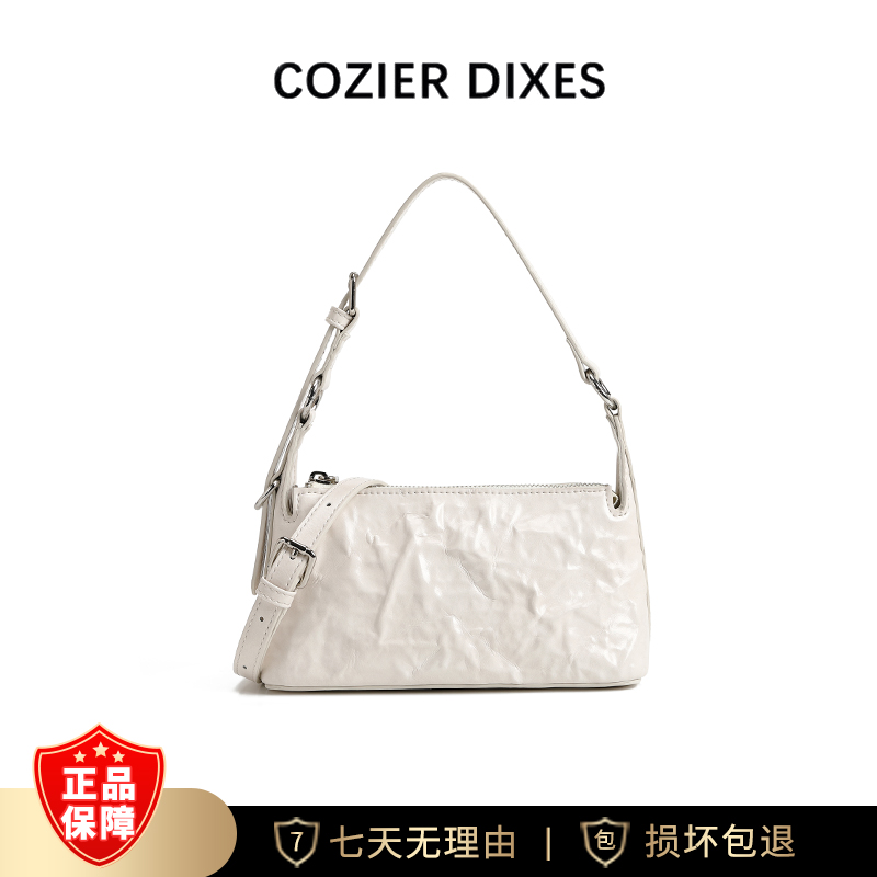 新款小众时尚百搭手提单肩斜跨女包DFN630-白色