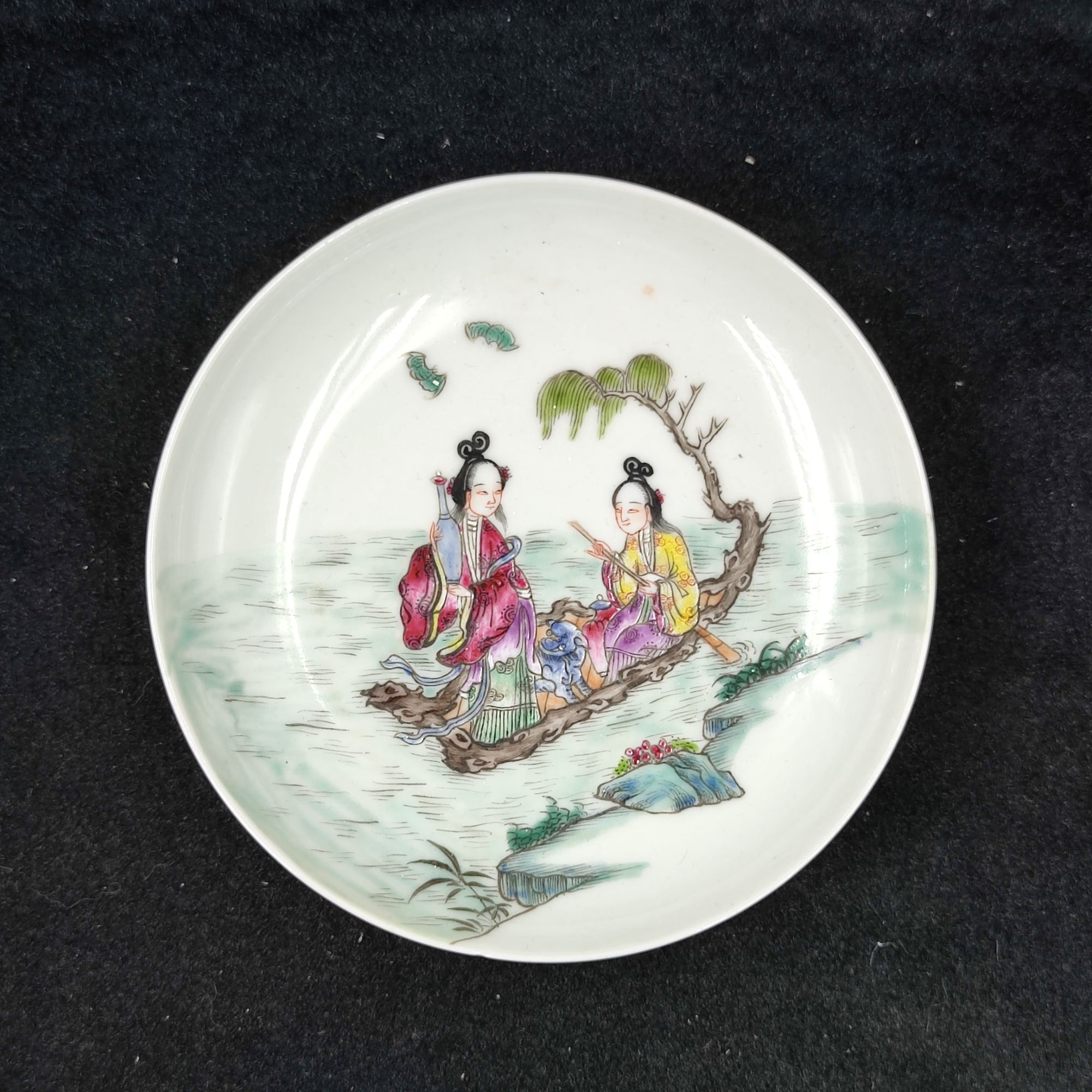 【闪购商品】 A75 清乾隆 粉彩人物赏盘