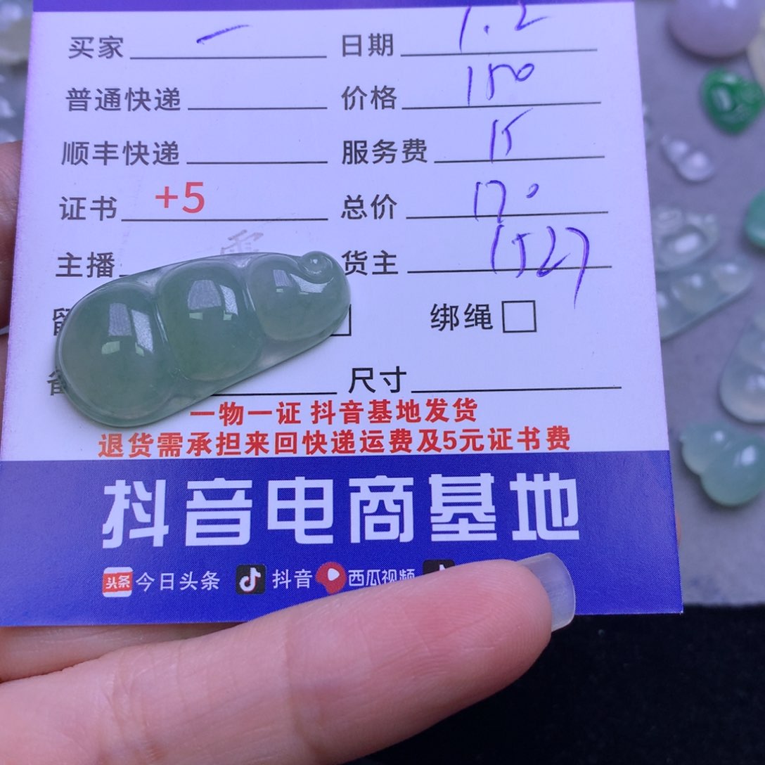 颈饰未镶嵌翡翠一**意