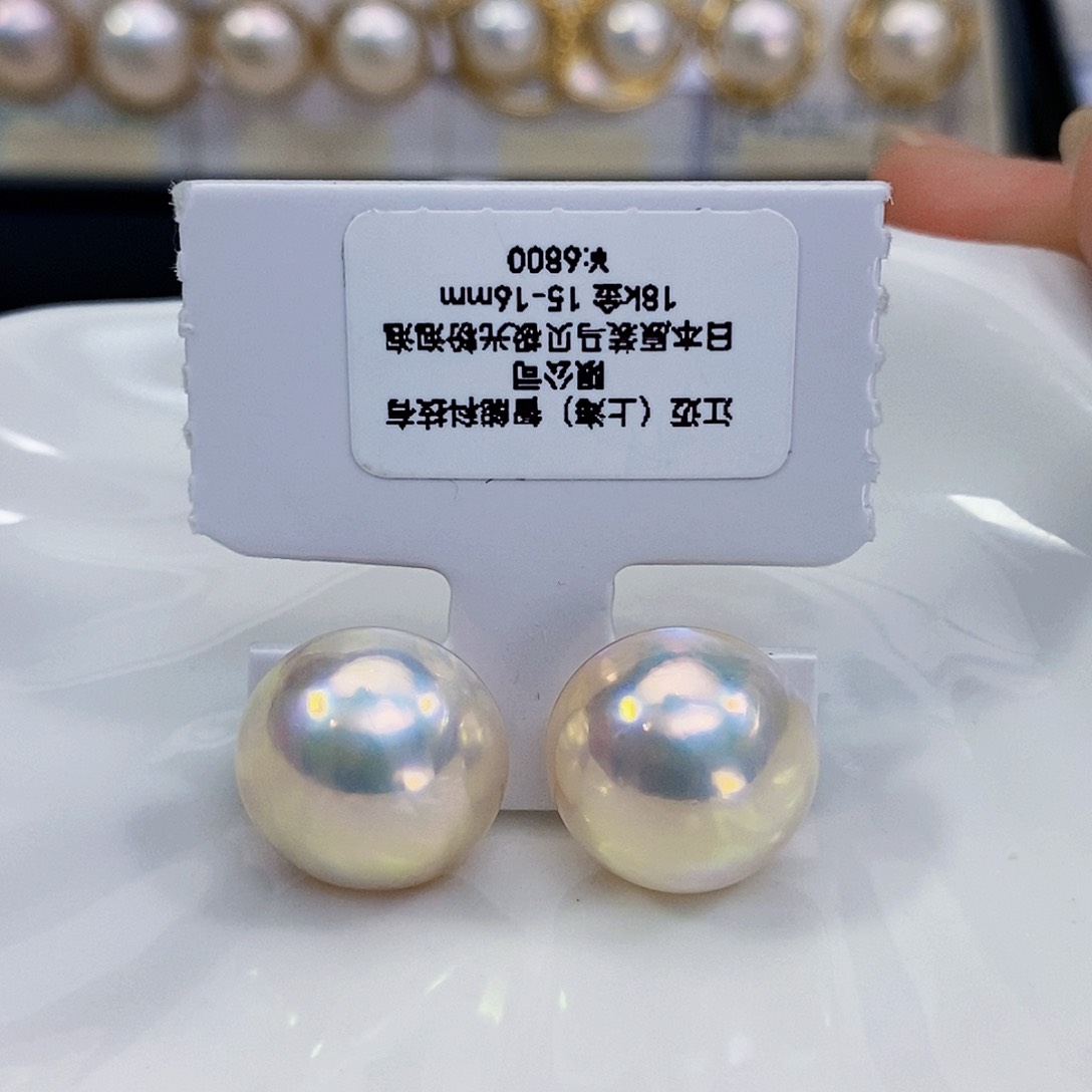 拼合珍珠（马贝珠）女神节日本原装成品马贝极光仙境15.518