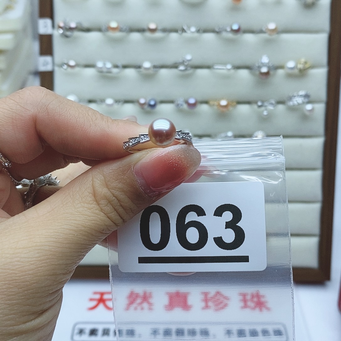淡水珍珠戒指银S925镶嵌✨*安063