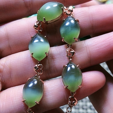 和田玉戒指银S925镶嵌