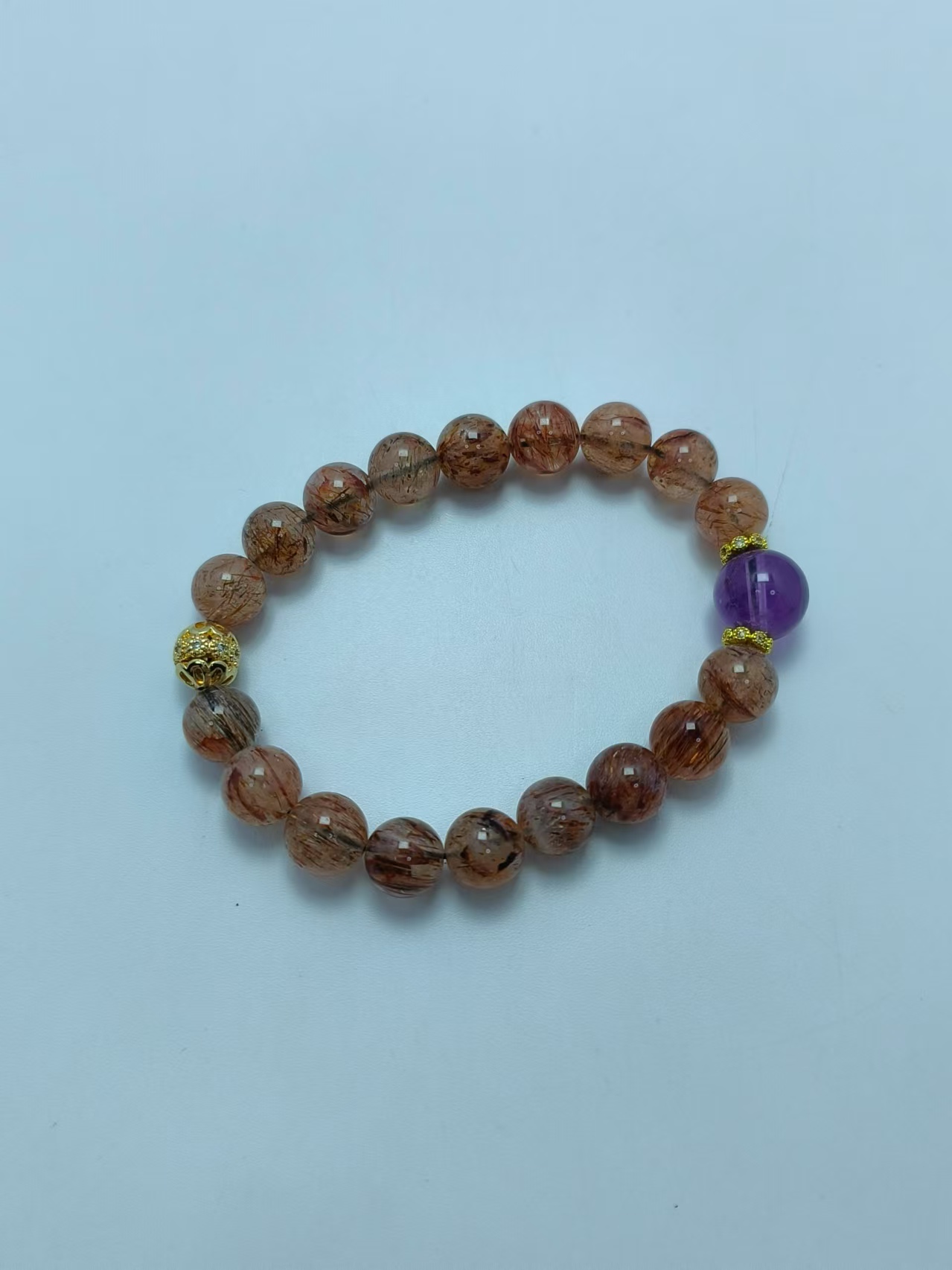 黑金超七紫水晶手串 B6206 多样性发其一 气质 | 时尚 百搭 珠宝 