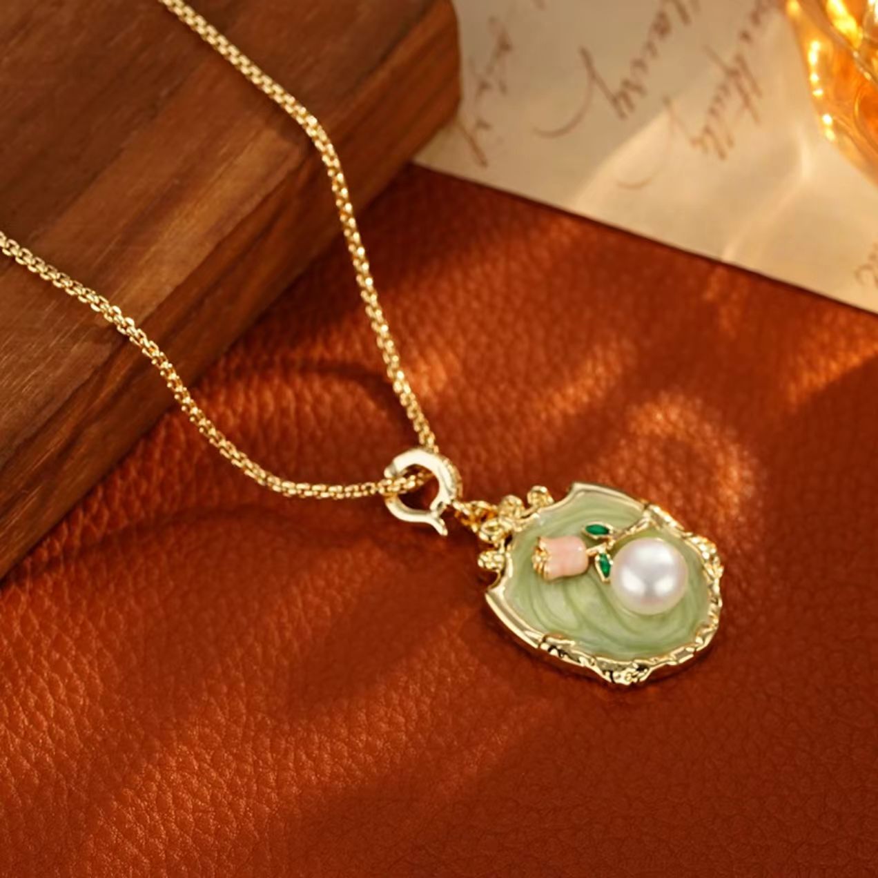 铜合金项链 HL307【TITI专属】港风油画轻奢精致优雅时尚百搭项链