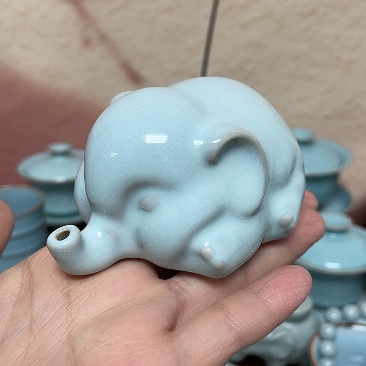 杯子天青吉祥平安象微微瑕