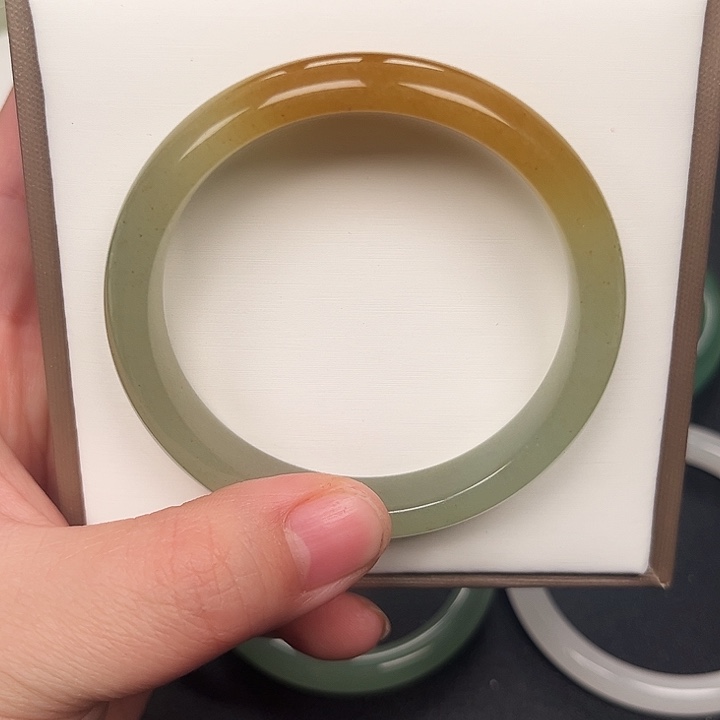 石英质玉未镶嵌手镯天然东陵玉俏糖半山水