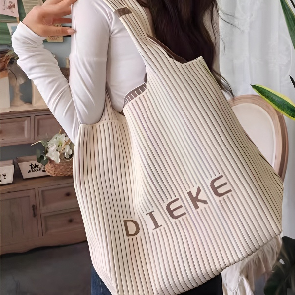 帆布包韩系慵懒风腋下包单肩包厚实大容量手提购物布袋上班qt