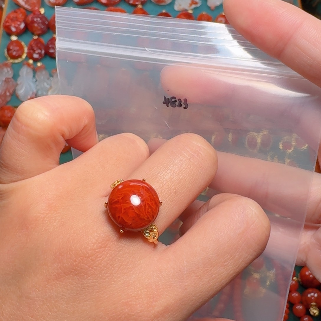 南红玛瑙南红银S925镶嵌