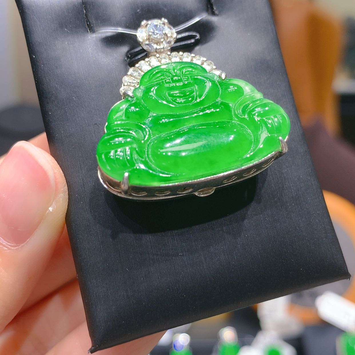 【闪购商品】颈饰银S925镶嵌翡翠4柒姐