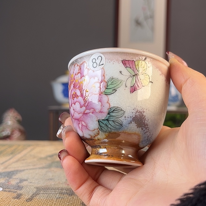 杯景德柴烧茶杯多人