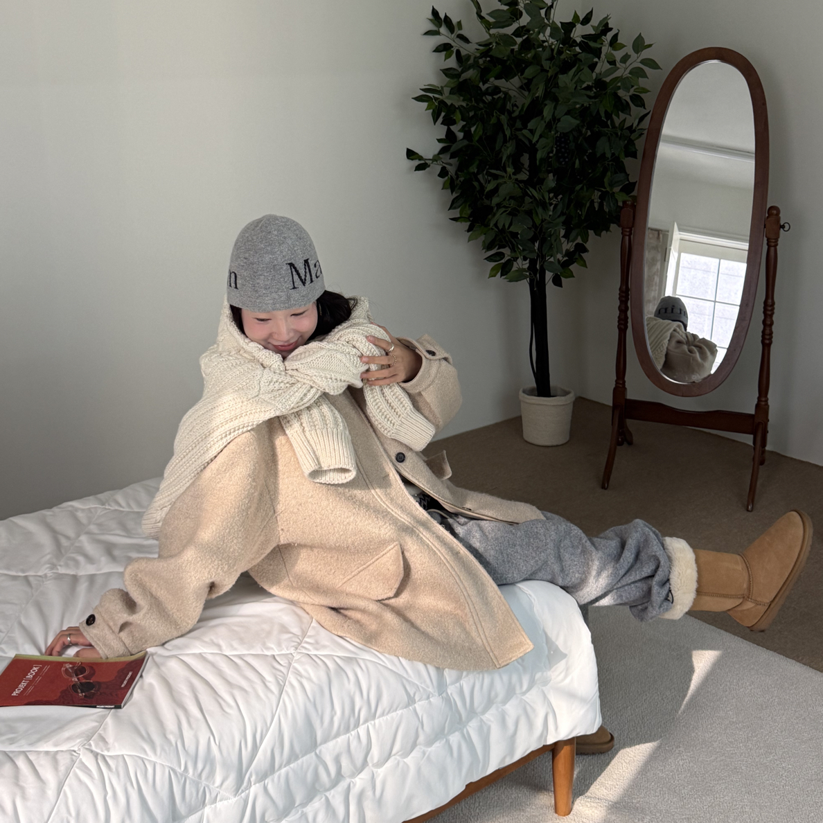 DEC II【燕麦色毛呢大衣】60 羊毛 韩版  厚款 暖冬大衣