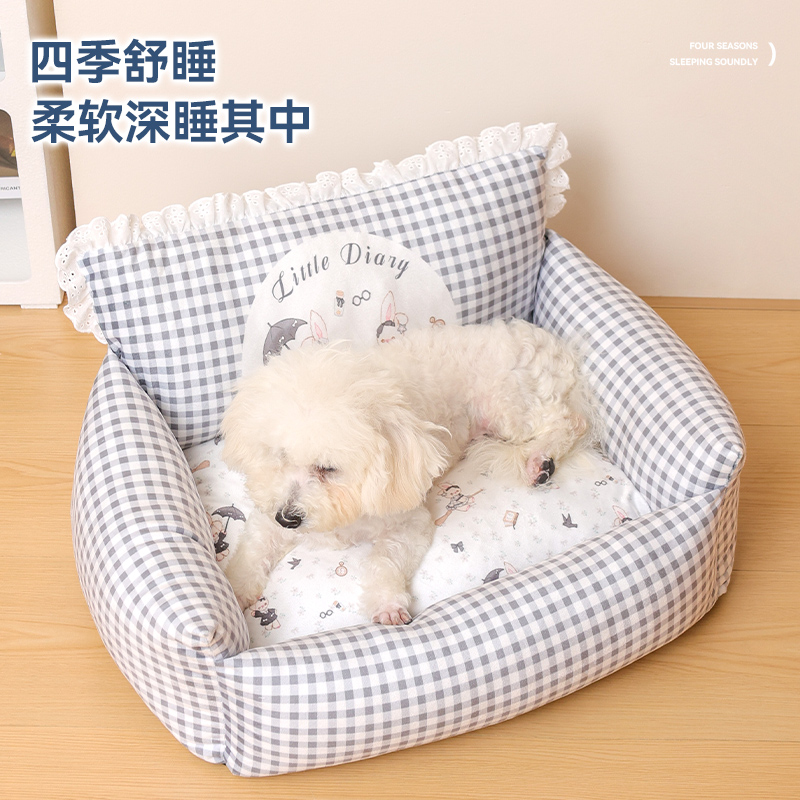 宠物沙发猫窝四季通用保暖狗窝网红公主风宠物垫子狗狗猫咪用品