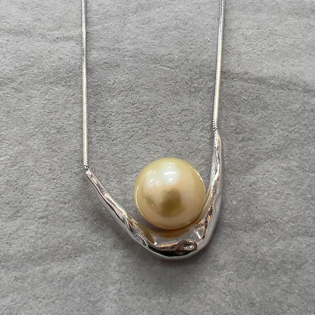 海水珍珠颈饰银S925镶嵌