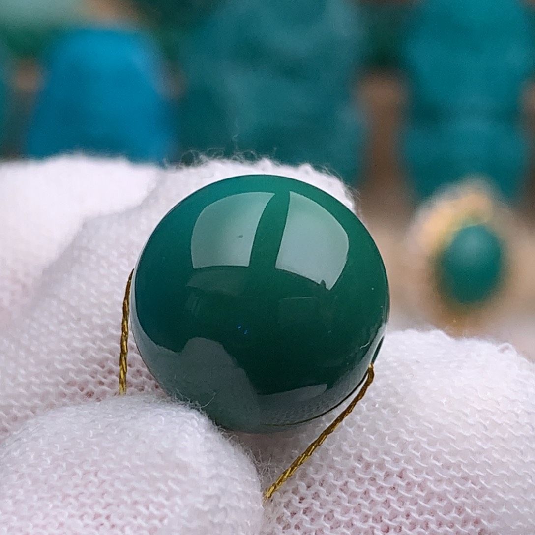 未镶嵌绿松石珠宝奇石13mm