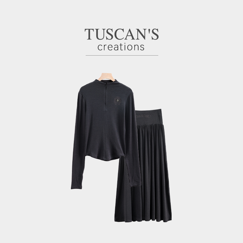 TUSCAN'S CREATIONS新款时尚潮流长袖半身裙街头风女套装时代双鱼