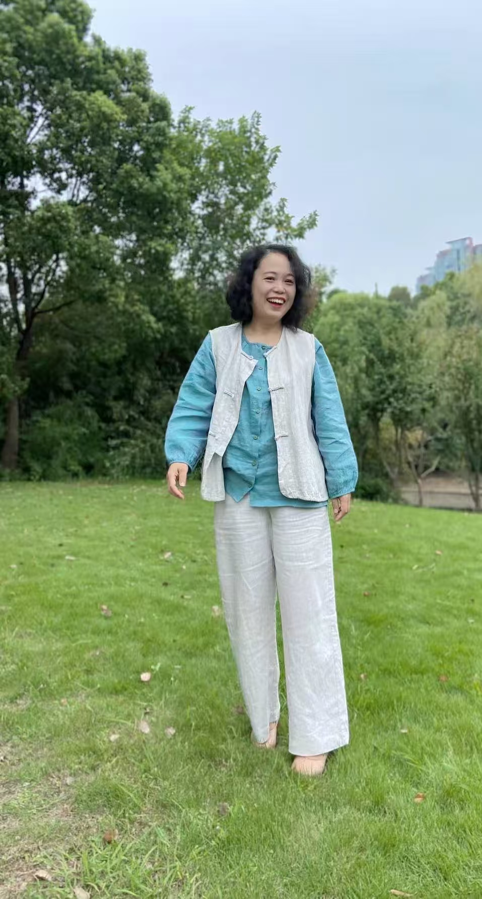 法国100%亚麻文艺显瘦阔脱裤直筒裤透气舒适春夏秋冬四季通用百搭