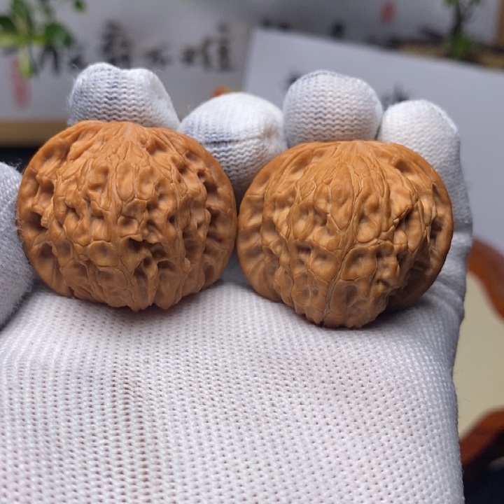 文玩核桃把件全品磨盘37.5