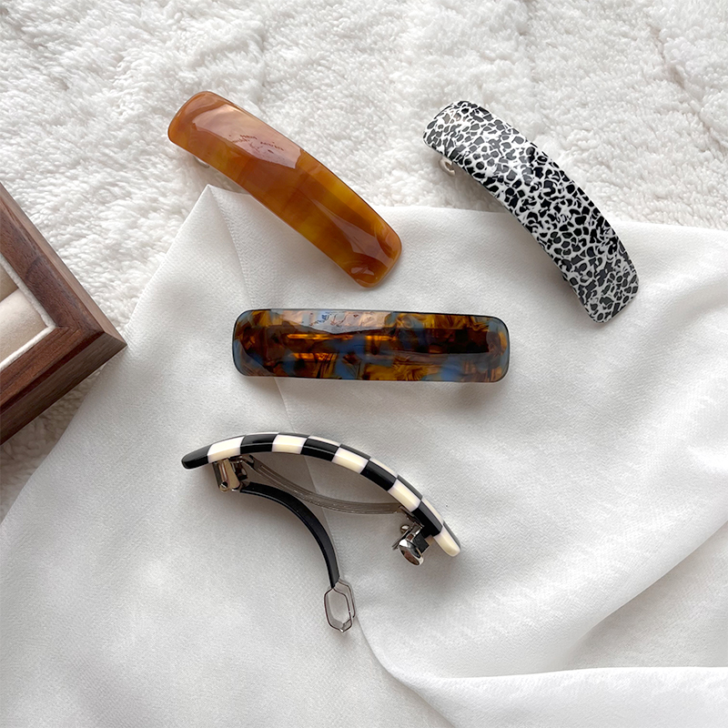 醋酸弹簧夹发夹女后脑勺半扎一字夹女边夹发夹百搭马尾夹顶夹头饰