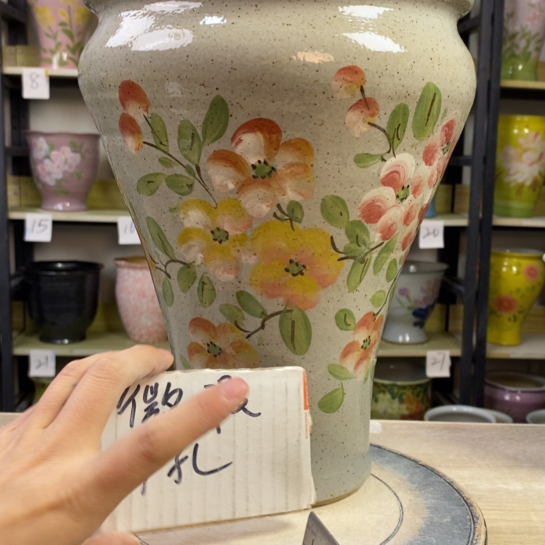 景德镇手工手绘陶瓷花盆