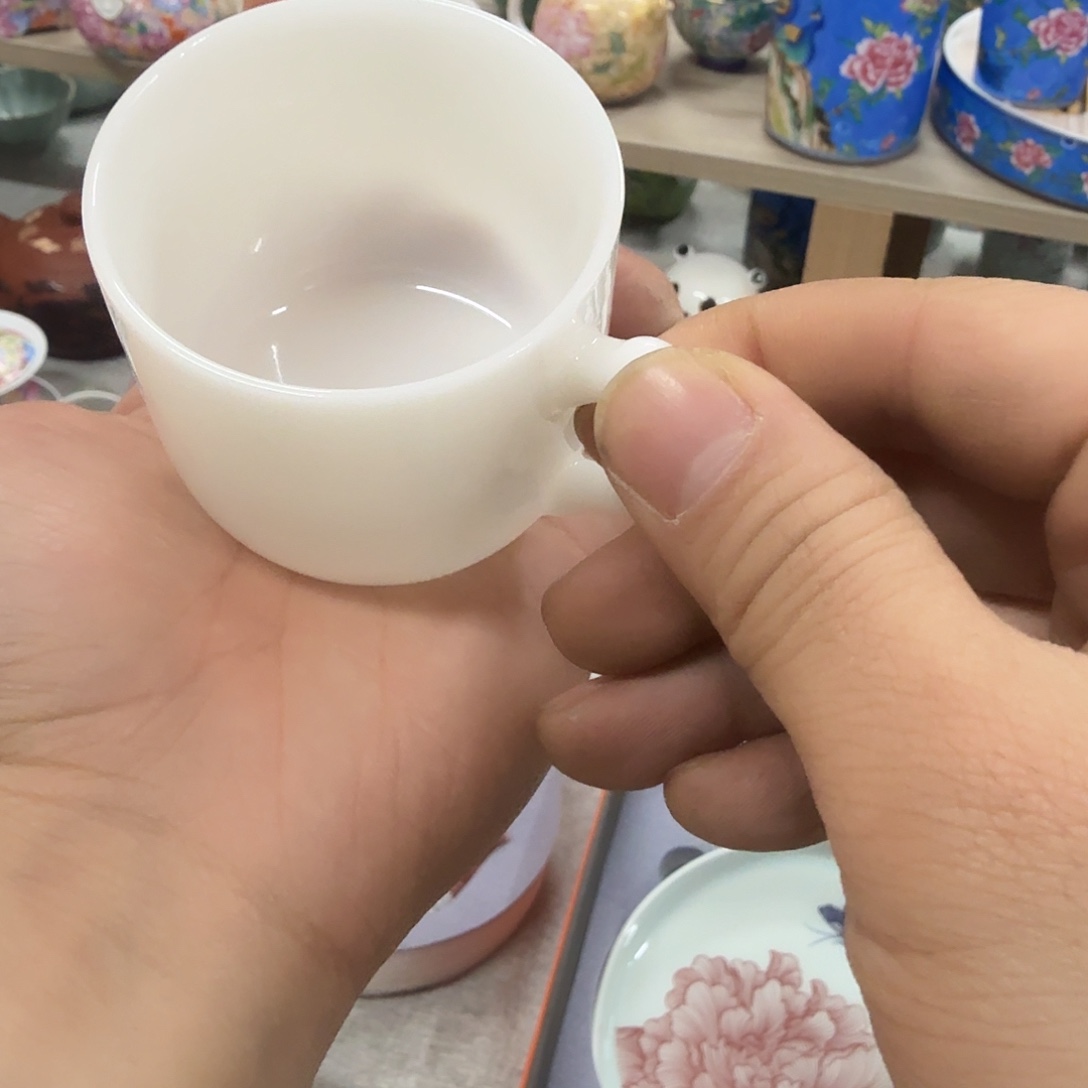 陶杯子璞玉耳朵杯一个