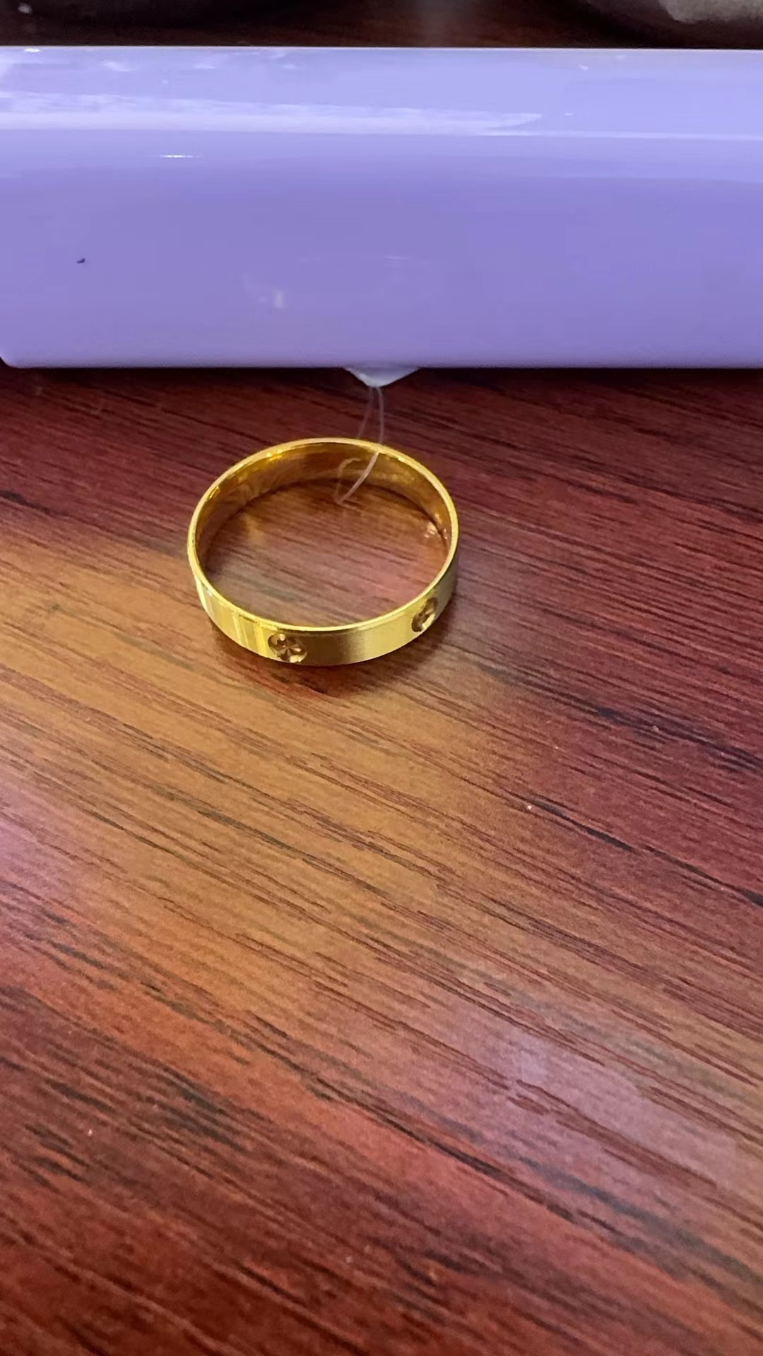 红飞珠宝足金戒指
