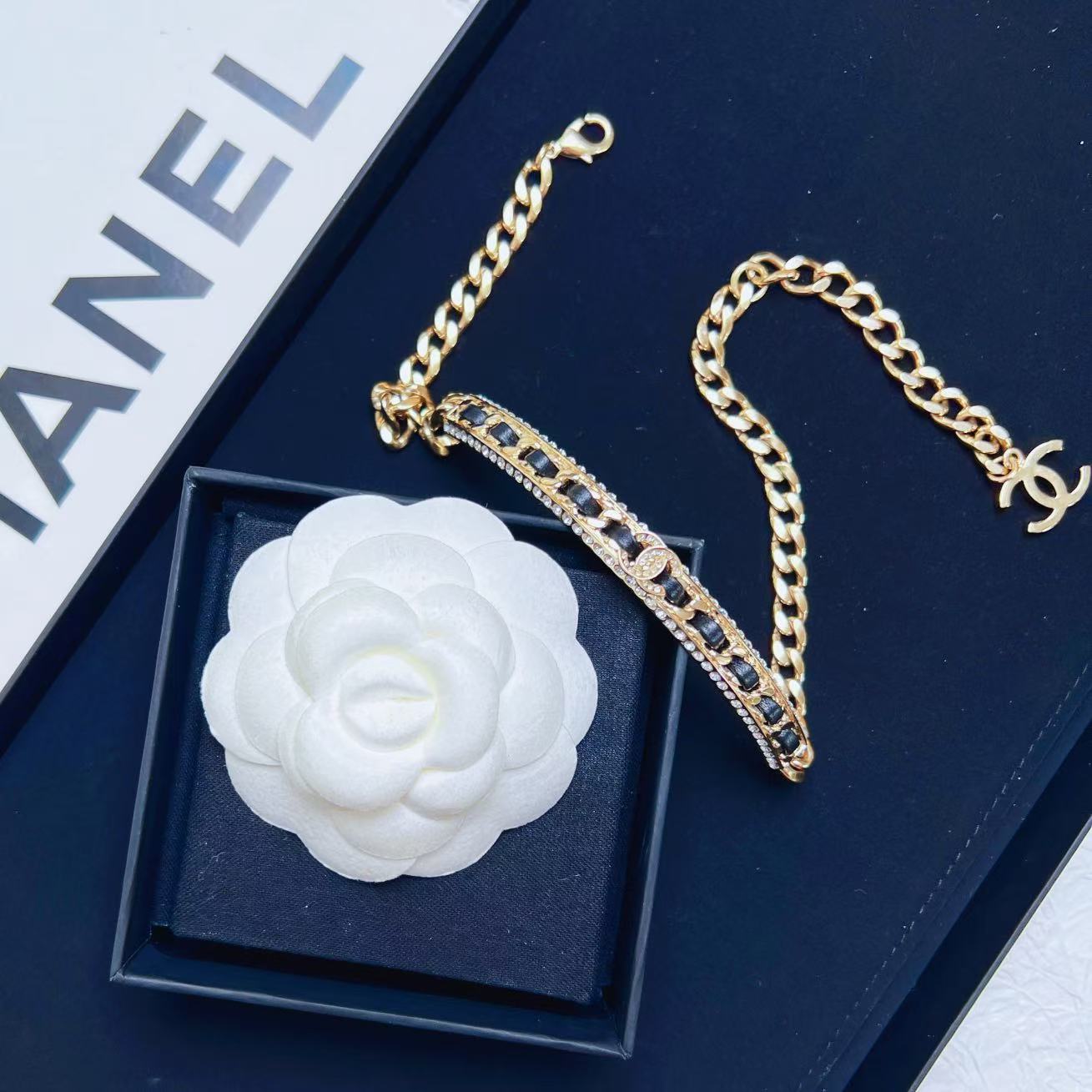 95新 Chanel/香奈儿 柚礼中古/香奈儿23春夏款式皮穿项链HZ502047