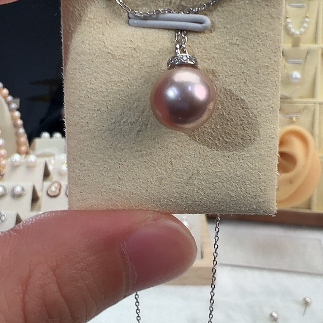 淡水珍珠银S925镶嵌颈饰