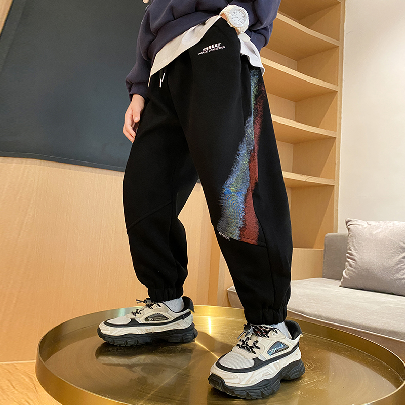 男童裤子春秋款中大童运动裤2025新款儿童韩版百搭宽松休闲卫裤潮