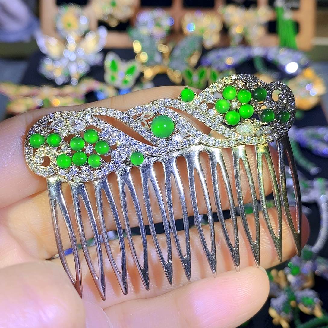 吊坠(不含链)银S925镶嵌翡翠