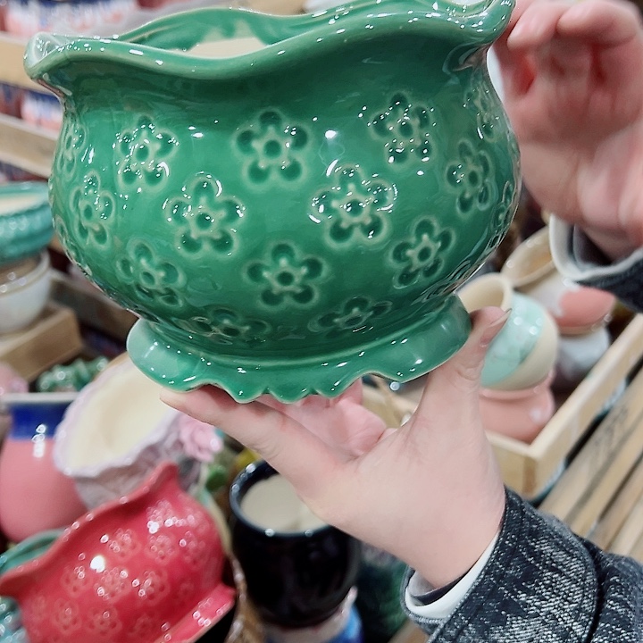 有孔，凑单福利满10元发货陶瓷多肉花盆！