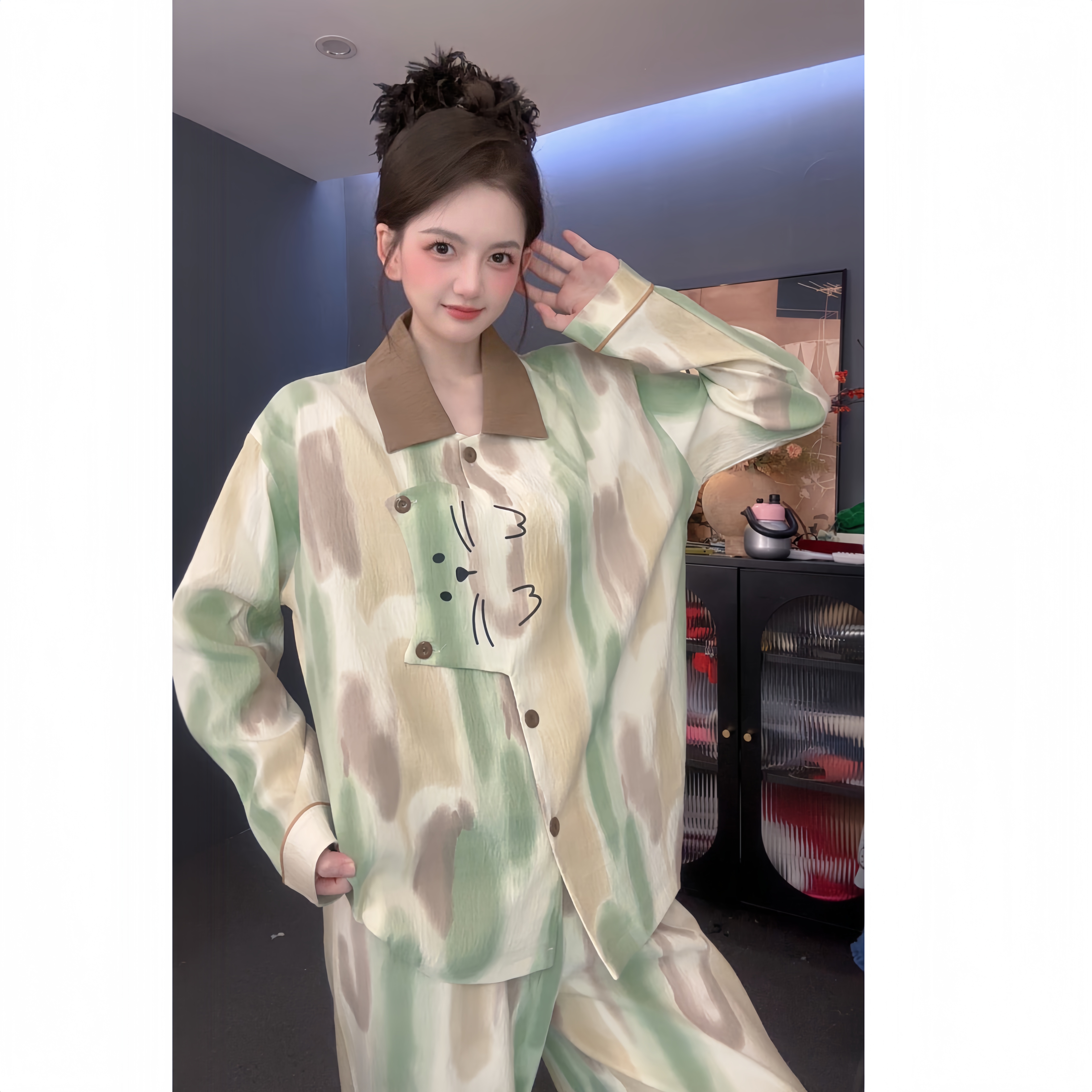 【精灵可露丽】云朵棉卡通长袖家居服春秋季可外穿宽松女可爱睡衣