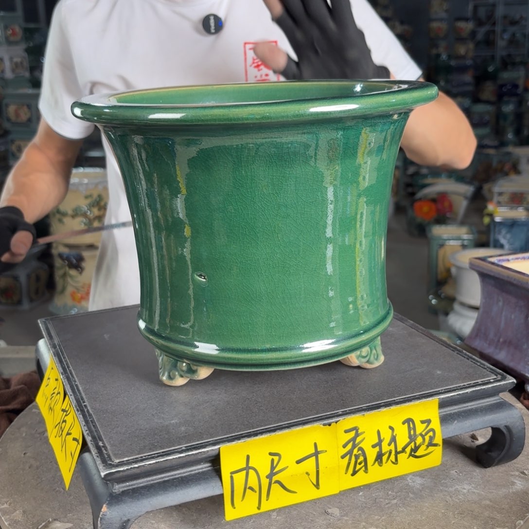 一风堂石湾花盆 内21*17气孔