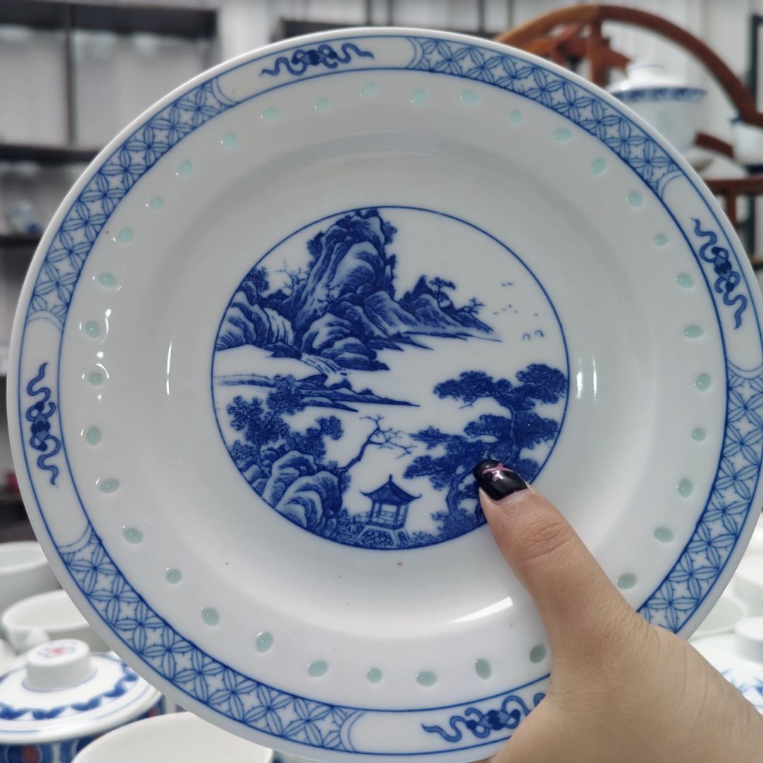 陶瓷江南韵8寸深盘两只装