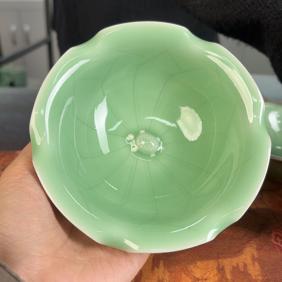 龙泉云间青瓷小米茶器