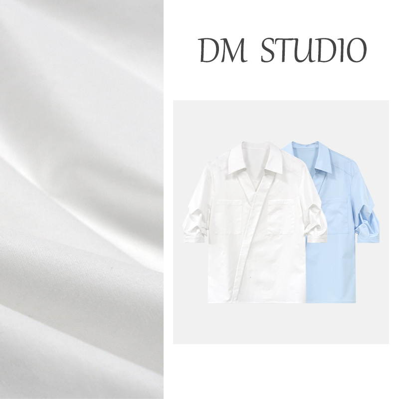 【青春派】春季翻领加V领设计叠穿更显率性穿搭衬衫上衣DM25586