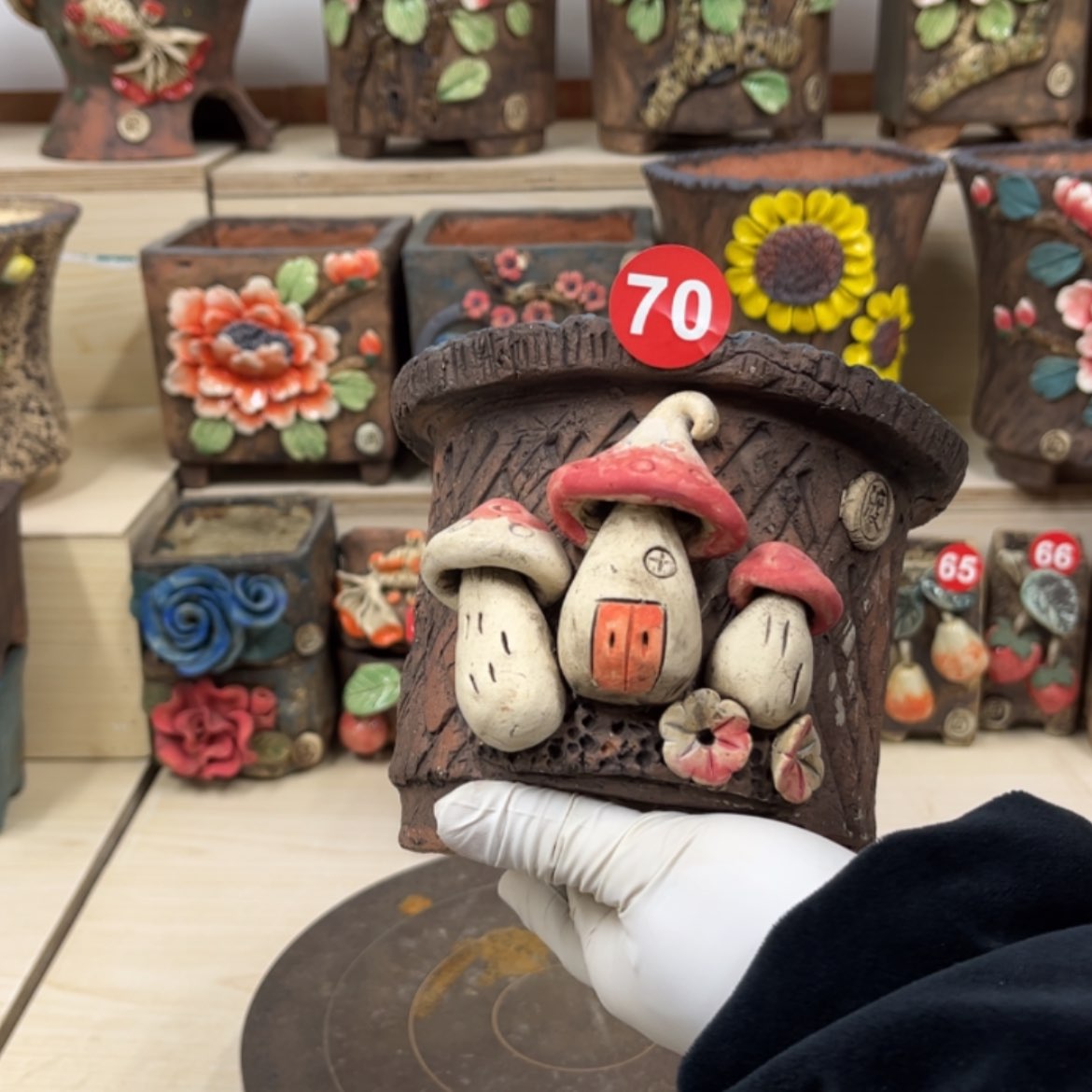 【闪购商品】紫砂花盆70号口径13外高12.5