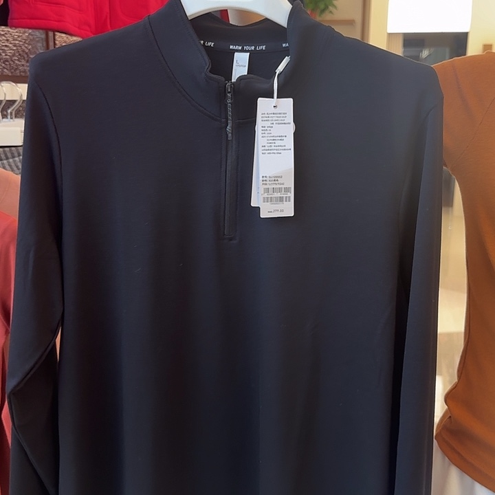 羊慕容黑色半拉链男士180Xl 