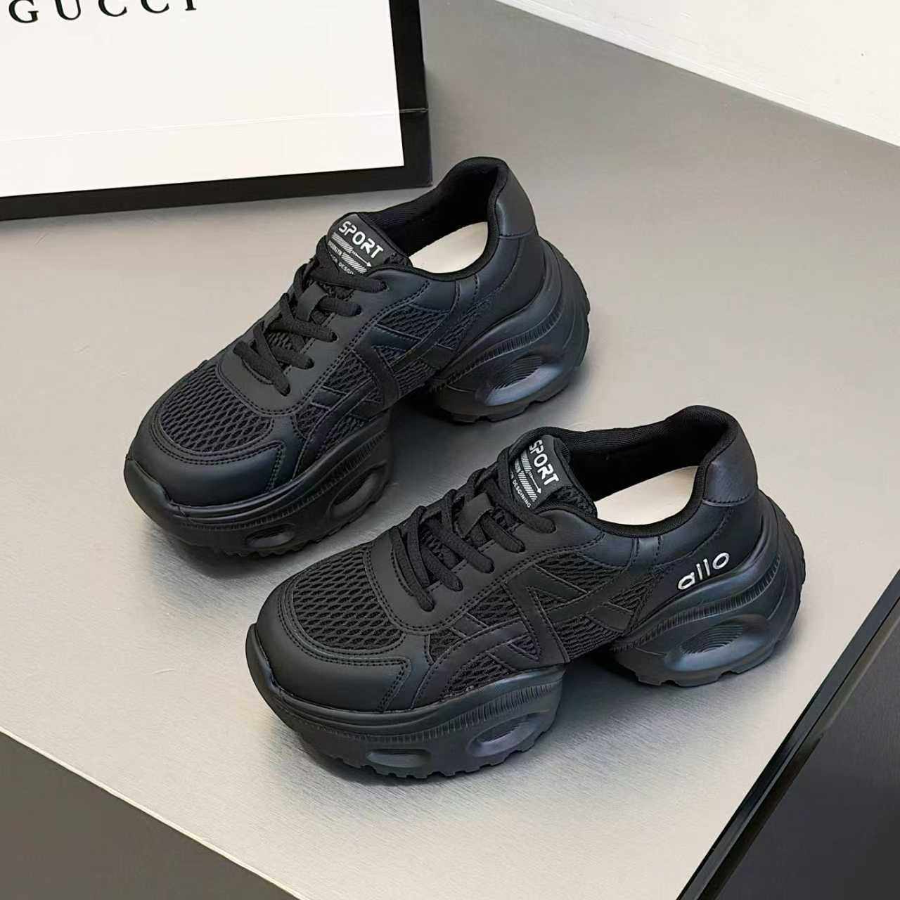 2026年春季新款女鞋时尚百搭舒适休闲运动鞋透气增高女鞋6602