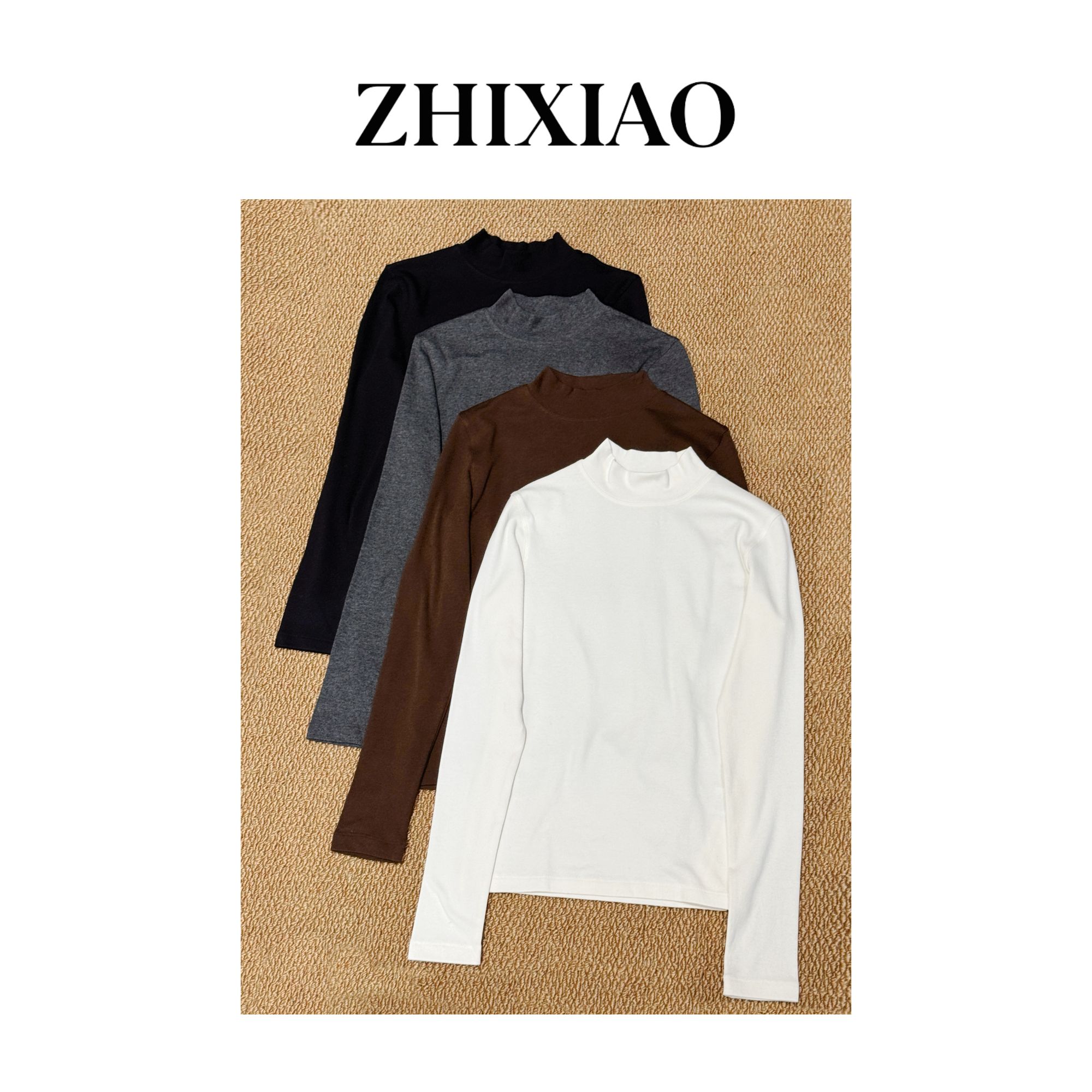 【ZHIXIAO】秋冬新款：纯色长袖打底上衣TR1158