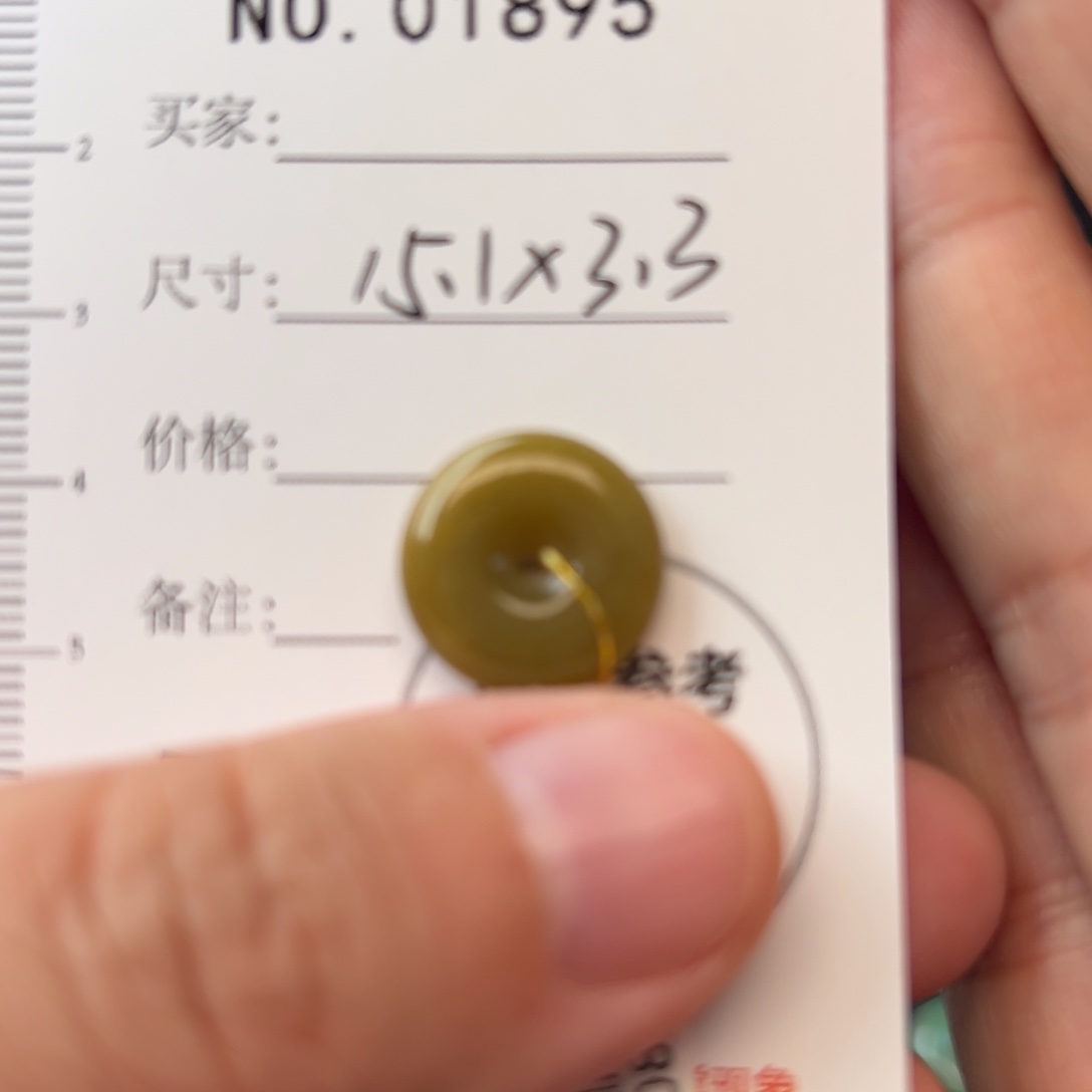 翡翠颈饰未镶嵌平安扣1895