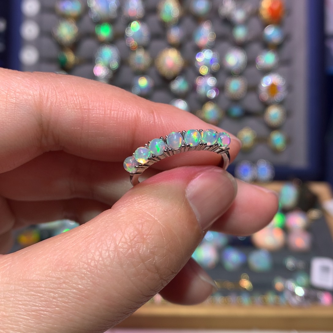 银S925镶嵌欧泊戒指款式