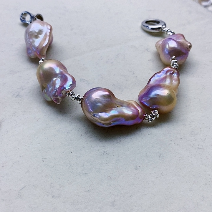 银S925镶嵌耳饰淡水珍珠