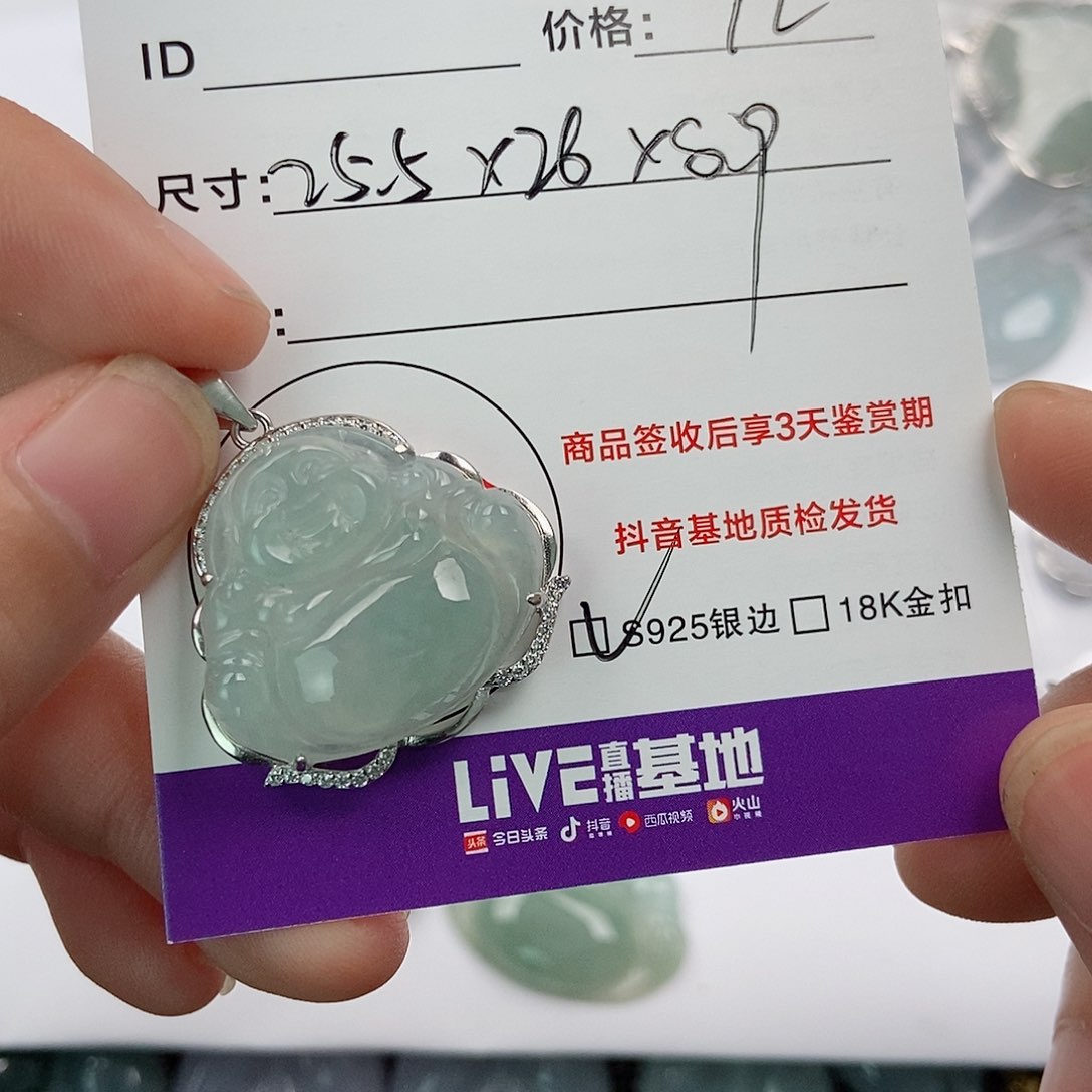 翡翠银S925镶嵌颈饰翡翠