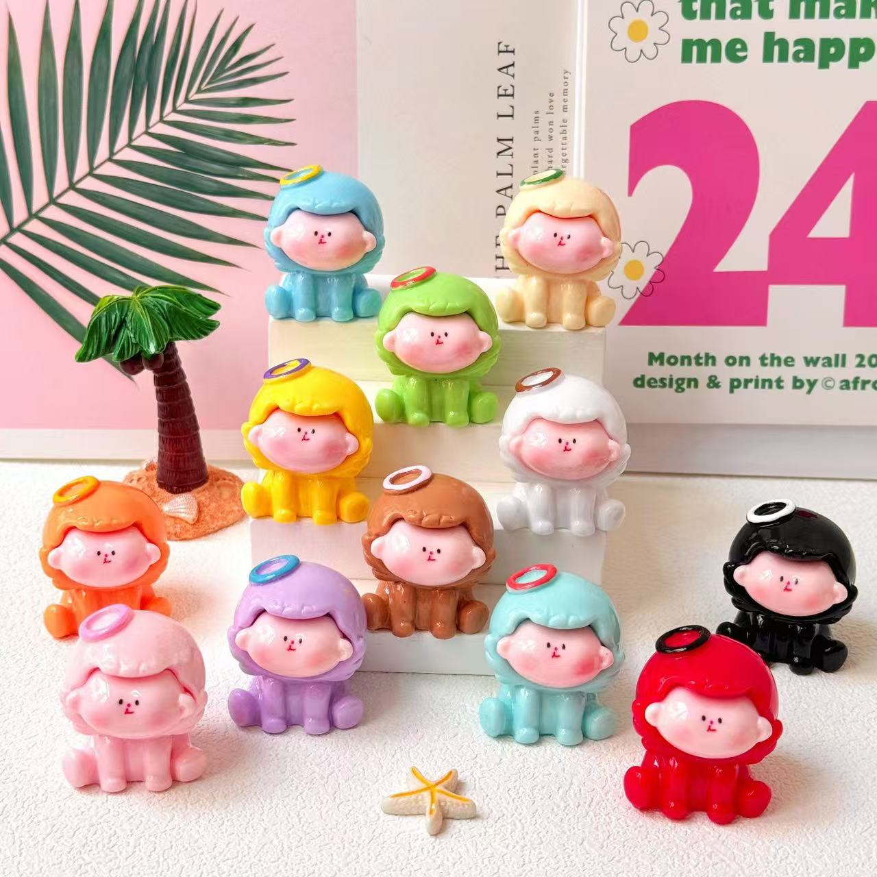 【团单混发】【天使李四】实色创意树脂桌面摆件